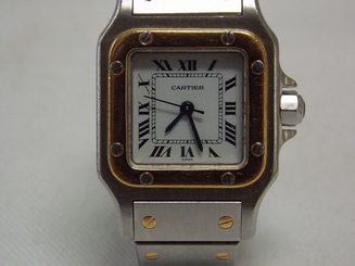 Cartier Santos Galbee Ladies Steel & 18K Yellow Gold Watch