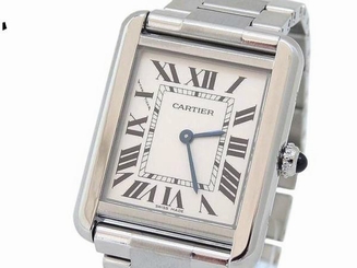Pre-Owned Cartier Tank Solo Small SS Silver Dial Women's Wristwatch W5200013,MR 7612456632167