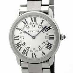 Pre-Owned CARTIER Rondosoro LM All SS Silver Dial Men's Wristwatch W6701005, MR 7612456632228