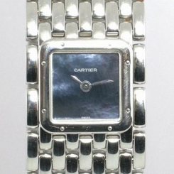 Pre-Owned CARTIER Lubin Quartz SS Blue Dial Women's Wristwatch, ML