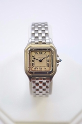 W091- Cartier Panthere Ladies Small Stainless Steel Watch W25033P5