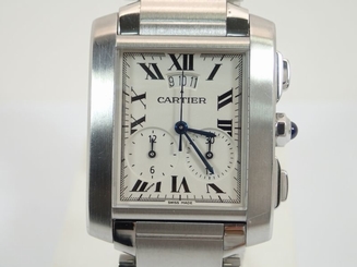 Pre-Owned CARTIER Tank Reflex Quartz White Dial Men's Wristwatch W51024Q3, ML
