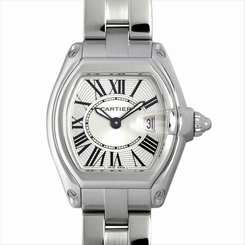 Used Watch Women Cartier Roadster SM W62016V3 Quartz Silver Stainless Steel V3Q 7612456261527