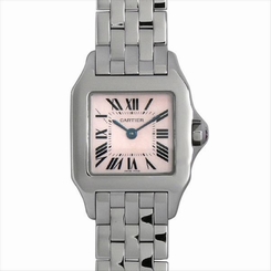 Used Watch Women Cartier Santos de Mowazeru W25075Z5 Quartz Pink Shell T5O