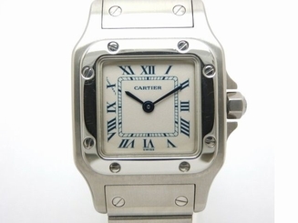 Used[A] Watch Women Cartier Santos Garbe SM W20056D6 quartz white SS C8W