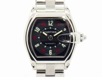 Used[A] Watch Men Cartier Roadster LM W62002V3 automatic Dial: Black SS H3W