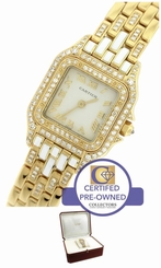 Ladies Cartier Panthere Diamond 18K Yellow Gold Quartz Swiss Watch 8057915