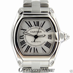 Cartier Roadster Automatic Large Stainless Steel w/ Silver Dial #W62025V3