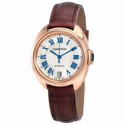 Cartier Cle Automatic Flinque Sunray Dial Ladies Watch WGCL0013