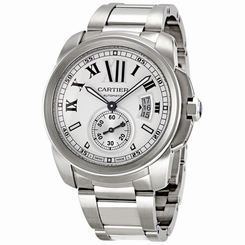 Cartier Calibre de Cartier Silver Dial Stainless Steel Automatic Mens Watch 7612456709036