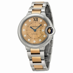 Cartier Ballon Bleu Stainless Steel and 18kt Rose Gold Ladies Watch WE902053 7613268296080