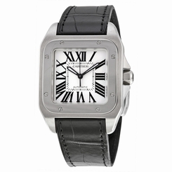 Cartier Santos 100 Stainless Steel Unisex Watch W20106X8 7612456316036