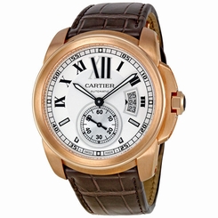 Cartier Calibre De Cartier Silver Dial Mechanical Mens Watch W7100009 7612456620539