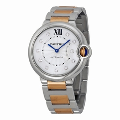 Cartier Ballon Bleu Silver Dial Steel and 18k Rose Gold Unisex Watch WE902031 7612456709609