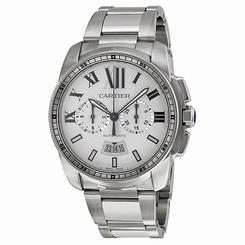 Cartier Calibre de Cartier Silver Dial Chronograph Automatic Mens Watch W7100045 587421315864