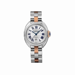 CARTIER WOMEN'S ROSE GOLD-TONE STEEL BRACELET & CASE AUTOMATIC WATCH W2CL0004