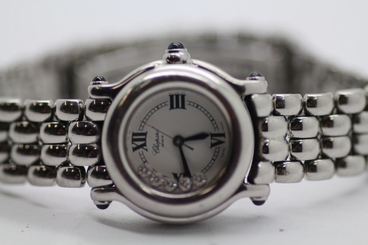 Ladies Chopard Happy Sport Stainless Steel Diamond Watch 27/8245-23