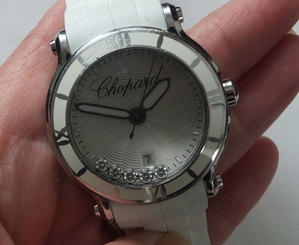 Chopard Happy Diamonds Watch Sport 42mm Ceramic Steel 288525-3002