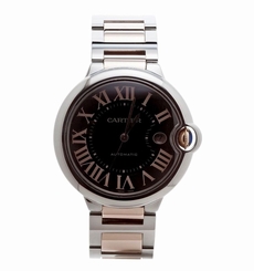 CARTIER BALLON BLEU 3001 AUTOMATIC MENS WATCH TWO-TONE 18K ROSE GOLD SS 42MM