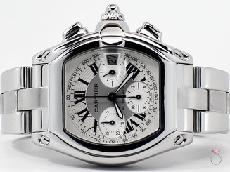 CARTIER ROADSTER XL CHRONOGRAPH STAINLESS STEEL REF. 2618 AUTOMATIC MEN'S WATCH