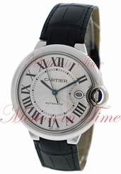 Cartier Ballon Bleu 42mm Automatic, Silver Dial - Steel on Strap, Ref # W69016Z4 7612456383281