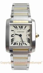 CARTIER Tank Francaise Midsize Medium Steel/18k W51012Q4 Box/Papers Retail $7250 7612456170935
