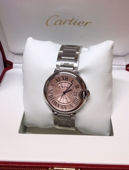 Cartier Ballon Bleu W6920041 36mm Auto Pink Roman - B&P - 2015 - Unworn