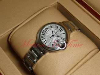 Cartier Ballon Bleu 33mm Stainless Steel Silver Roman Dial Automatic W6920071 845960039222