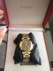 Cartier Men's PASHA 1034 Stainless Steel and 18K Gold Watch Unisex