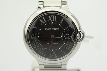 Cartier Ballon Bleu Stainless Steel Black Dial on Bracelet 372523UX 42mm