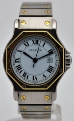 Cartier - Santos De Cartier Bi-metal automatic ladies watch.
