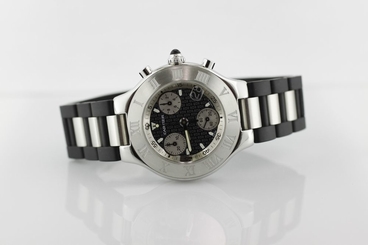 Cartier Must 21 Chronograph on Rubber Strap