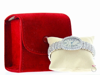 Cartier Baignoire 18K WG Factory Diamond Case & Bracelet Ladies Watch. Ref. 1955