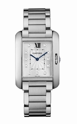 Cartier Tank Anglaise W4TA0004 Stainless Steel Automatic Ladies Watch