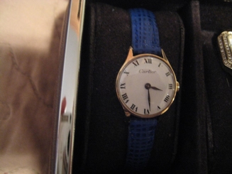 Authentic vintage Cartier watch 14k solid gold case