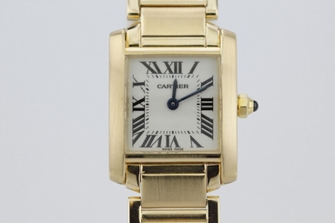 Cartier Tank Francaise 18K Solid Yellow Gold Small Ladies on Bracelet