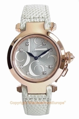 CARTIER PASHA 32 18k Rose Gold Diamond Dial WJ123021 Box/Papers Retail $17800