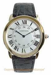 CARTIER Ronde Solo Large Steel/Gold Watch W6700455 Box/Papers Retail $6700 7612456339981