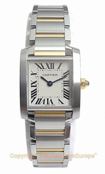 CARTIER Tank Francaise Small Steel/18k YG watch W51007Q4 Box/Papers Retail $6800 7612456002205