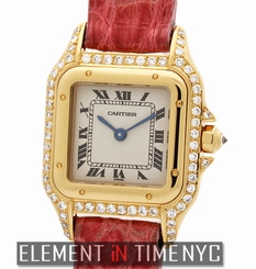 Cartier Panthere Ladies 22mm 18k Yellow Gold Diamond Case W25022B9