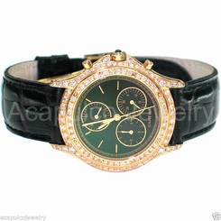 Cartier QUARTZ Swiss Made 18K Yellow Gold Unisex Diamond Vintage Watch