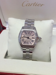 Cartier Roadster W62017V3 Ladies 36.5mm Pink Roman - Box & Paperwork - 2009