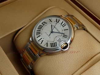 Cartier Ballon Bleu Large Automatic, Silver Dial - Yellow Gold & Steel, W69009Z3 7612456341427
