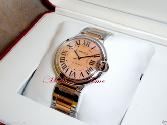 Cartier Ballon Bleu Medium 18kt Rose Gold & Steel Mother Of Pearl Dial W6920033