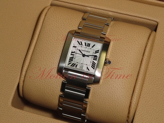 Cartier Tank Francaise Men's Large, Silver Dial - Steel, Ref # W51002Q3