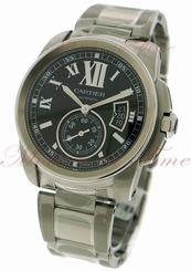 Cartier Calibre Automatic, Black Dial - Stainless Steel on Bracelet, W7100016 7612456709043