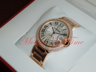 Cartier Ballon Bleu Large 18kt Rose Gold Diamond 42.1mm Automatic WE9008Z3