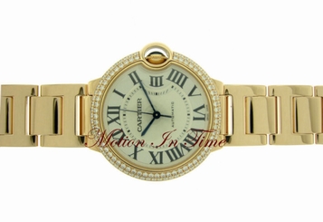 Cartier Ballon Bleu 18kt Rose Gold Diamond Medium Size 36.6mm Automatic WE9005Z3