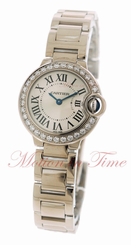 Cartier Ballon Bleu 18kt White Gold Diamond Ladies' 28.6mm WE9003Z3