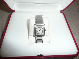 *** CARTIER TANK WATCH w/ Seal & extra link - W51008Q3 2384 (EA-H-1007)